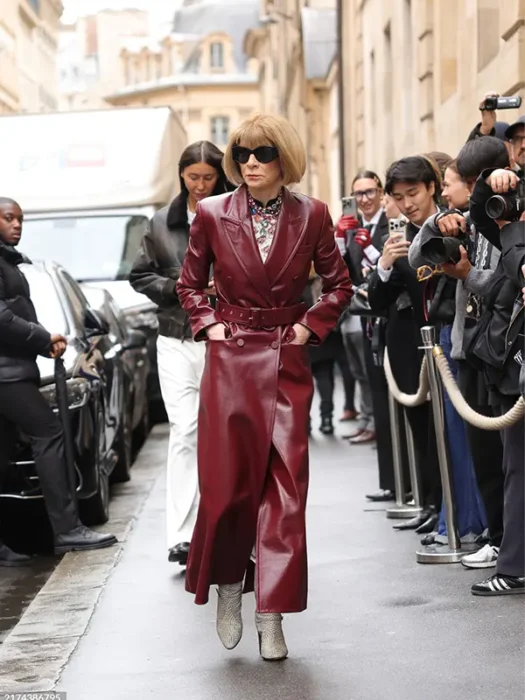 Womenswear Spring Summer 2025 Anna Wintour Leather Coat