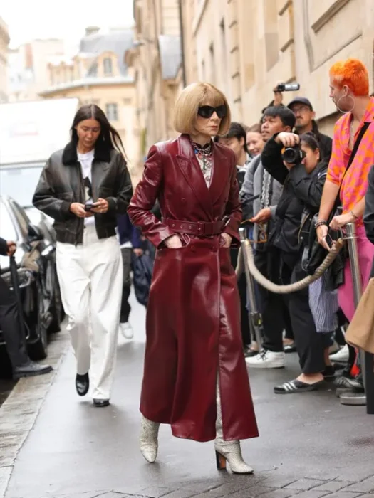 Womenswear Spring Summer Anna Wintour Leather Coat