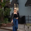 merritt beck black leather jacket
