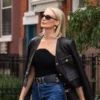 merritt beck leather jacket