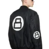 8 Ball Black Nylon Bomber Jacket Back