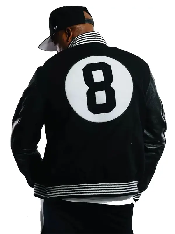 8 Ball Essential Hustler’s Varsity Jacket Back
