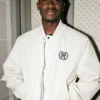 Damson Idris F1 The Movie 2025 Joshua Pearce White Bomber Jacket