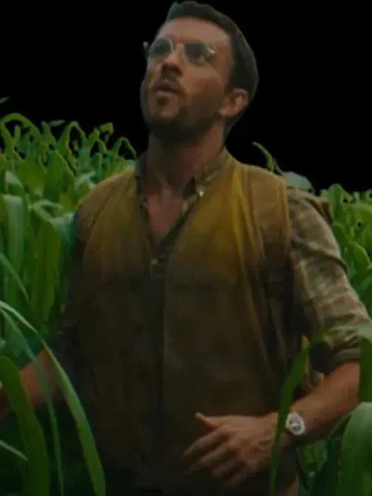Jonathan Bailey Jurassic World Rebirth 2025 Brown Vest