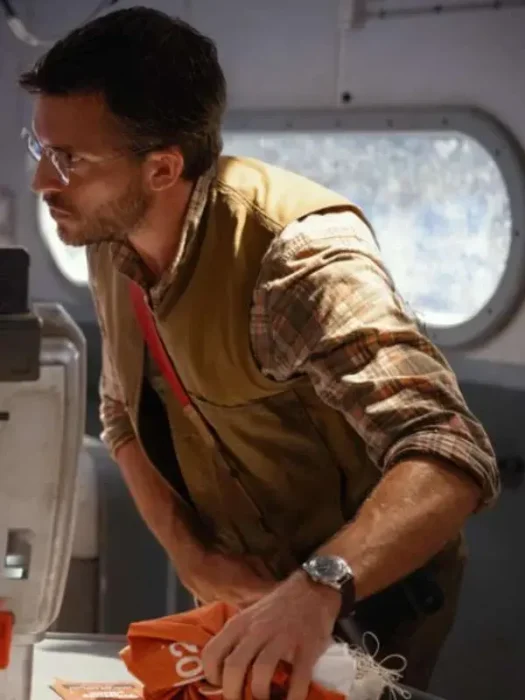 Jonathan Bailey Jurassic World Rebirth Brown Vest