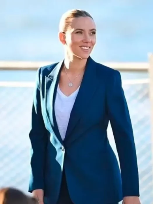 Jurassic World Rebirth 2025 Scarlett Johansson Blue Blazer