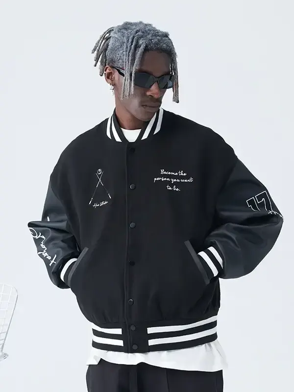 Paisley Black 8 Ball Varsity Jacket