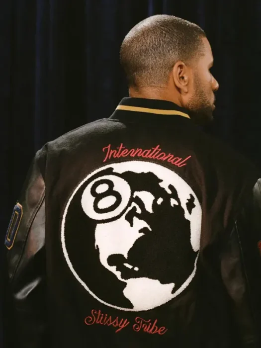 Stussy 8 Ball 40th Anniversary IST Varsity Jacket Back