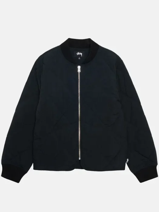 Stussy 8 Ball Black Quilted Jacket