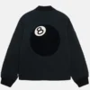 Stussy 8 Ball Black Quilted Jacket Back