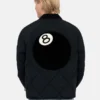 Stussy 8 Ball Black Quilted Liner Jacket Back