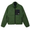 Stussy 8 Ball Sherpa Reversible Green Jacket