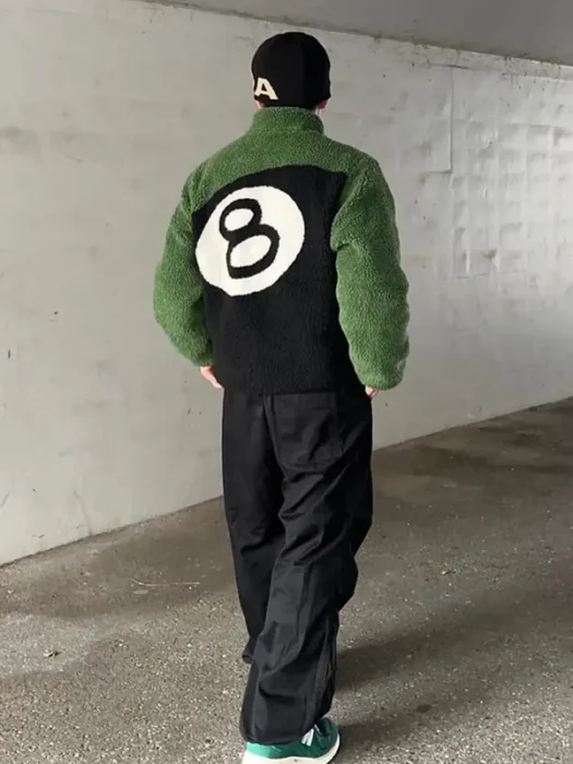Stussy 8 Ball Sherpa Reversible Jacket ‘Green’