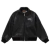 Supreme AW19 Martin Wong Black 8 Ball Black Leather Jacket
