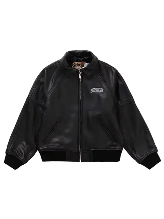 Supreme AW19 Martin Wong Black 8 Ball Black Leather Jacket
