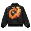 Supreme AW19 Martin Wong Black 8 Ball Leather Jacket Back