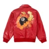 Supreme AW19 Martin Wong Red 8 Ball Leather Jacket Back