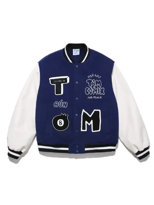 Timcomix 8 Ball Navy Varsity Jacket
