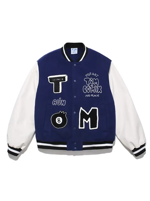 Timcomix 8 Ball Navy Varsity Jacket