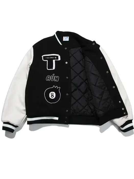 Timcomix 8 Ball Varsity Jacket Black