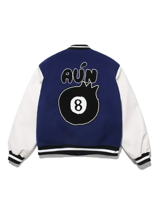 Timcomix 8 Ball Varsity Jacket Navy Back