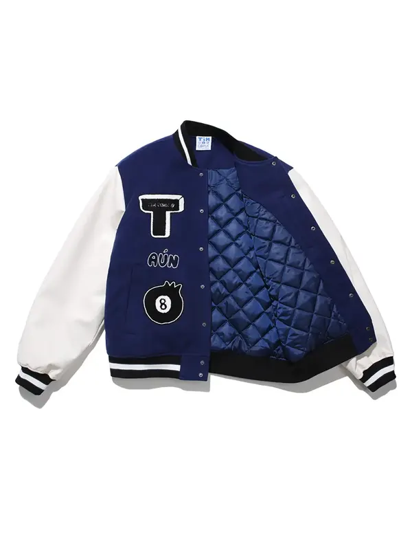Timcomix 8 Ball Varsity Jacket Navy