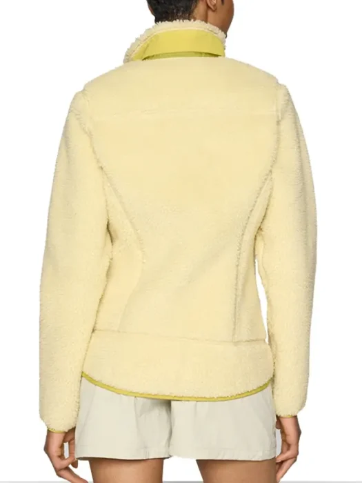 Women's Buttercup Yellow Classic Retro-X Fleece Jacket Back