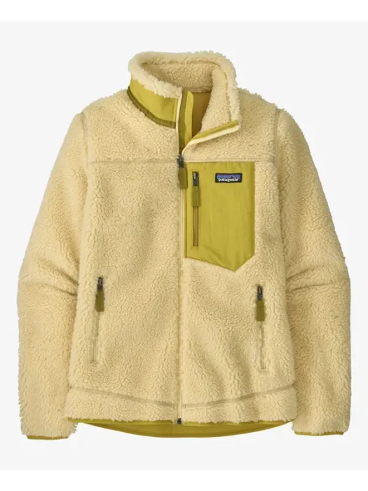 Women's Buttercup Yellow Retro Fleece Jacket