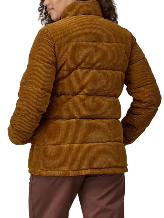 Women's Cord Fjord Brown Coat Back