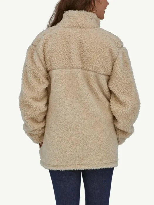 Women's Dark Natural Retro-X Fleece Coat Back