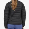 Women's Down Black Sweater Jacket Back