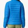 Women's Down Blue Sweater Jacket Back