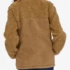 Women's Nest Brown Retro-X Fleece Coat Back