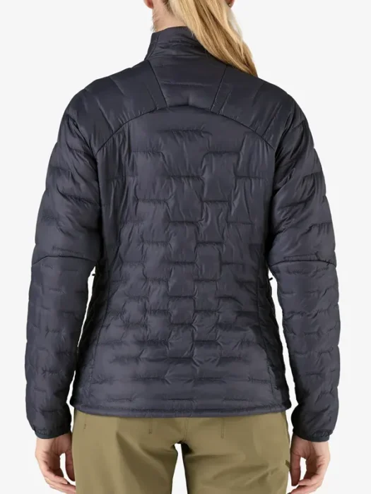 Women's Smolder Blue Micro Puff Jacket Back