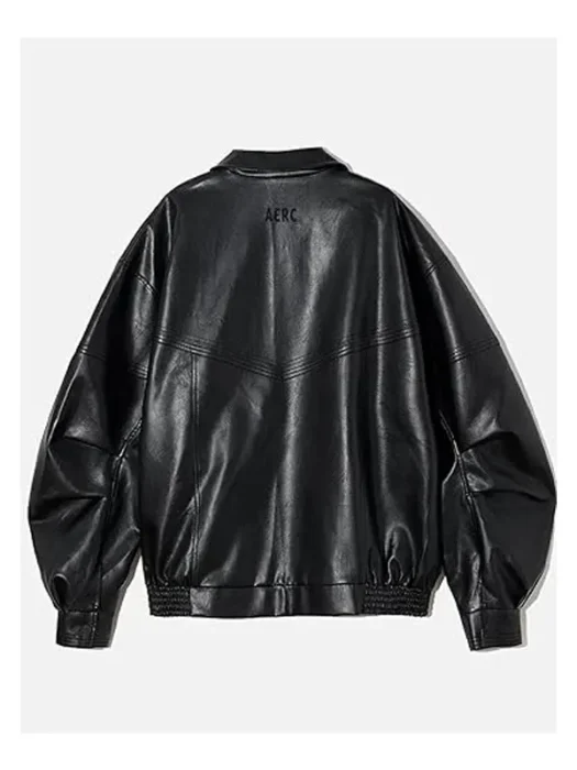 Aelfric Eden Womens Oversized Leather Jacket Back