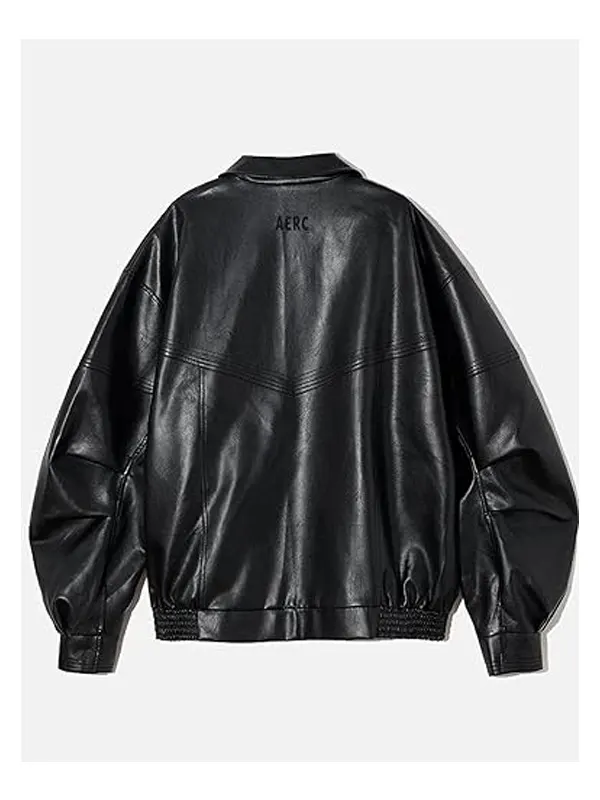 Aelfric Eden Womens Oversized Leather Jacket Back