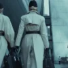 Andor S02 Denise Gough White Cotton Coat Back