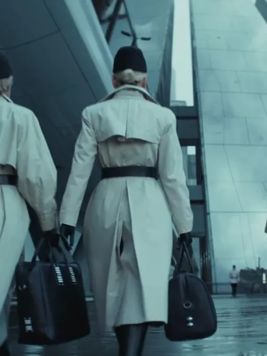 Andor S02 Denise Gough White Cotton Coat Back