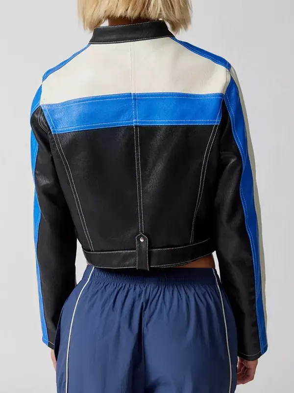Brooklyn Adams Receiver Leather Jacket Back