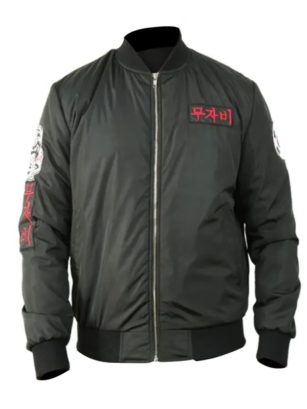 Cobra Kai S06 John Kreese Black Bomber Jacket