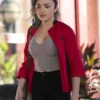 Cobra Kai Season 5 Peyton List Red Cotton Jacket
