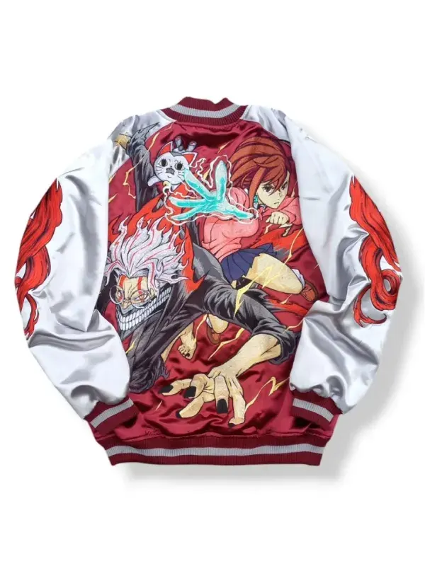 Dandadan Sukajan Satin Bomber Jacket Back