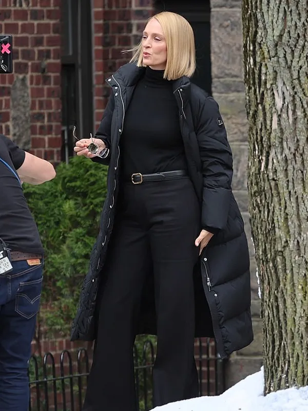 Dexter Resurrection Uma Thurman Long Puffer Coat