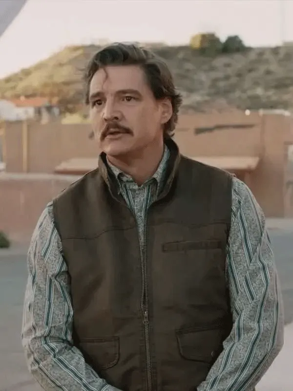 Eddington 2025 Pedro Pascal Brown Cotton Vest