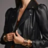 Emily Simpson Real Housewives of Orange County Leather Black Jacket