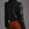 Emily Simpson Real Housewives of Orange County Leather Black Jacket Back