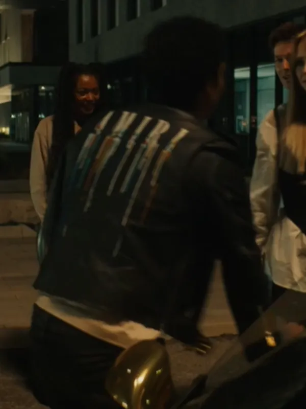 Gen V S01 Andre Anderson Biker Leather Jacket Back
