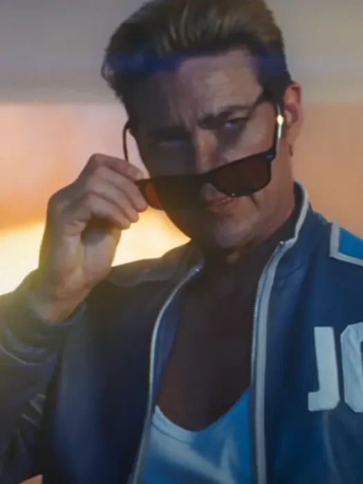 Karl Urban Mortal Kombat II Blue Leather Jacket