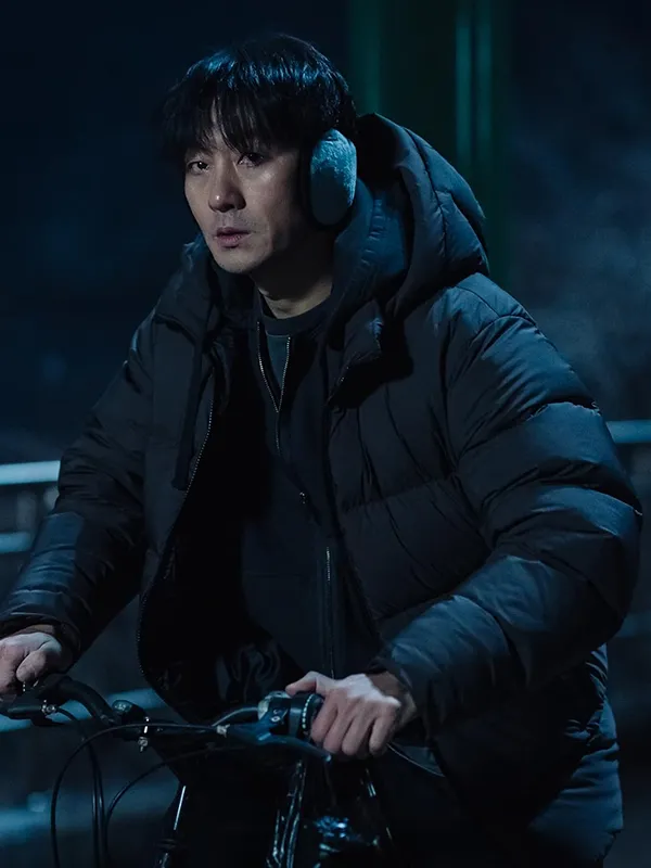 Karma 2025 Jun Hee Lee Black Hooded Puffer Jacket