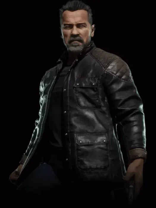 Mortal Kombat 11 Terminator T-800 Grey Leather Jacket